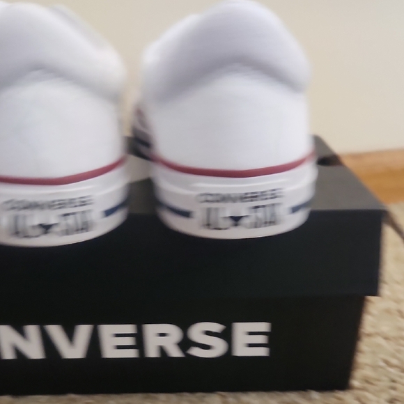 Converse White Sneakers with Red Accents - Picture 4 of 5